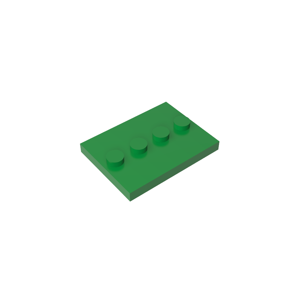 Plate Special 3 x 4 with 1 x 4 Center Studs [Plain]-MyGobricks