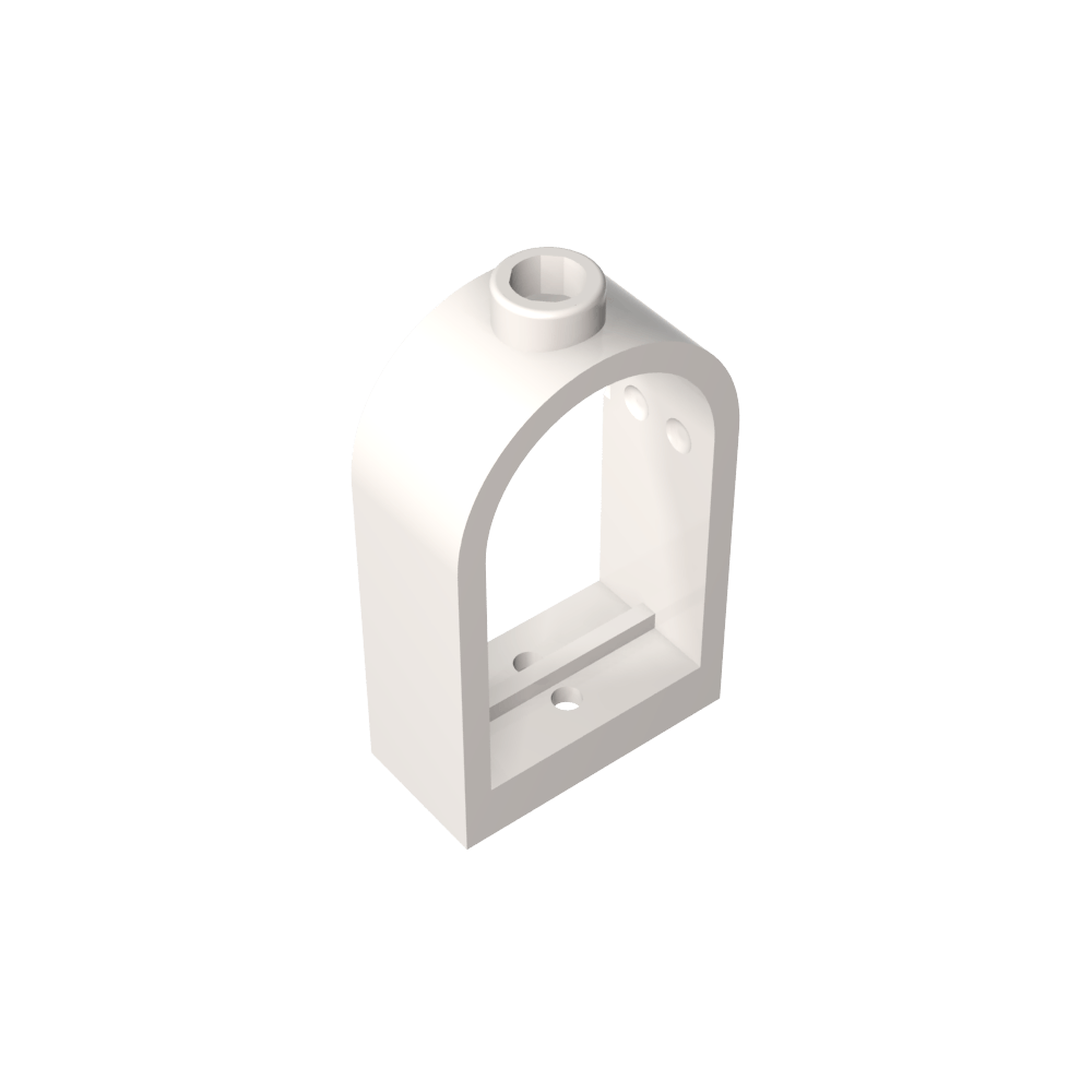 Window 1 x 2 x 2 2/3 with Rounded Top-MyGobricks
