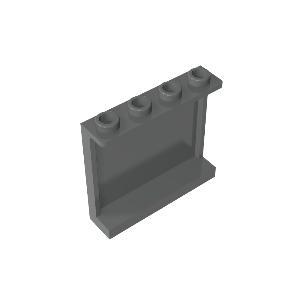 Panel 1 x 4 x 3 [Side Supports / Hollow Studs]-MyGobricks