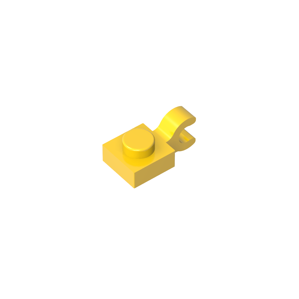 Plate Special 1 x 1 with Clip Horizontal [Thick U Clip]-MyGobricks