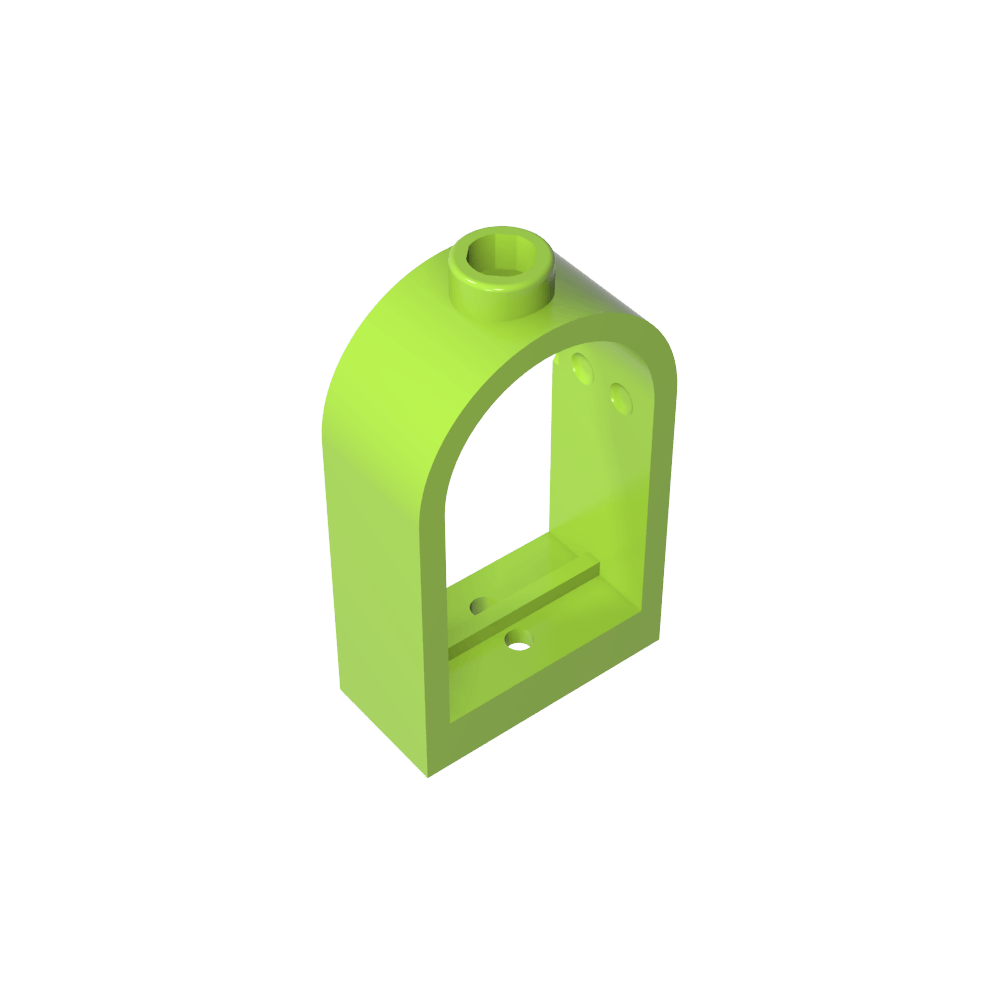 Window 1 x 2 x 2 2/3 with Rounded Top-MyGobricks