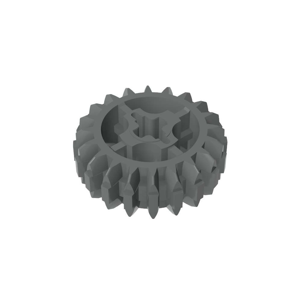 Technic Gear 20 Tooth Double Bevel with Axle Hole Type 1 [+ Opening]-MyGobricks