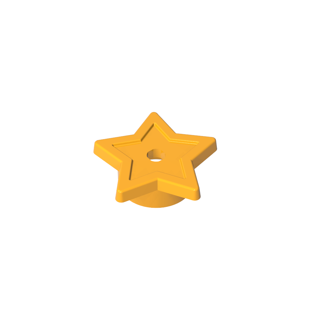 Star with Stud Holder-MyGobricks