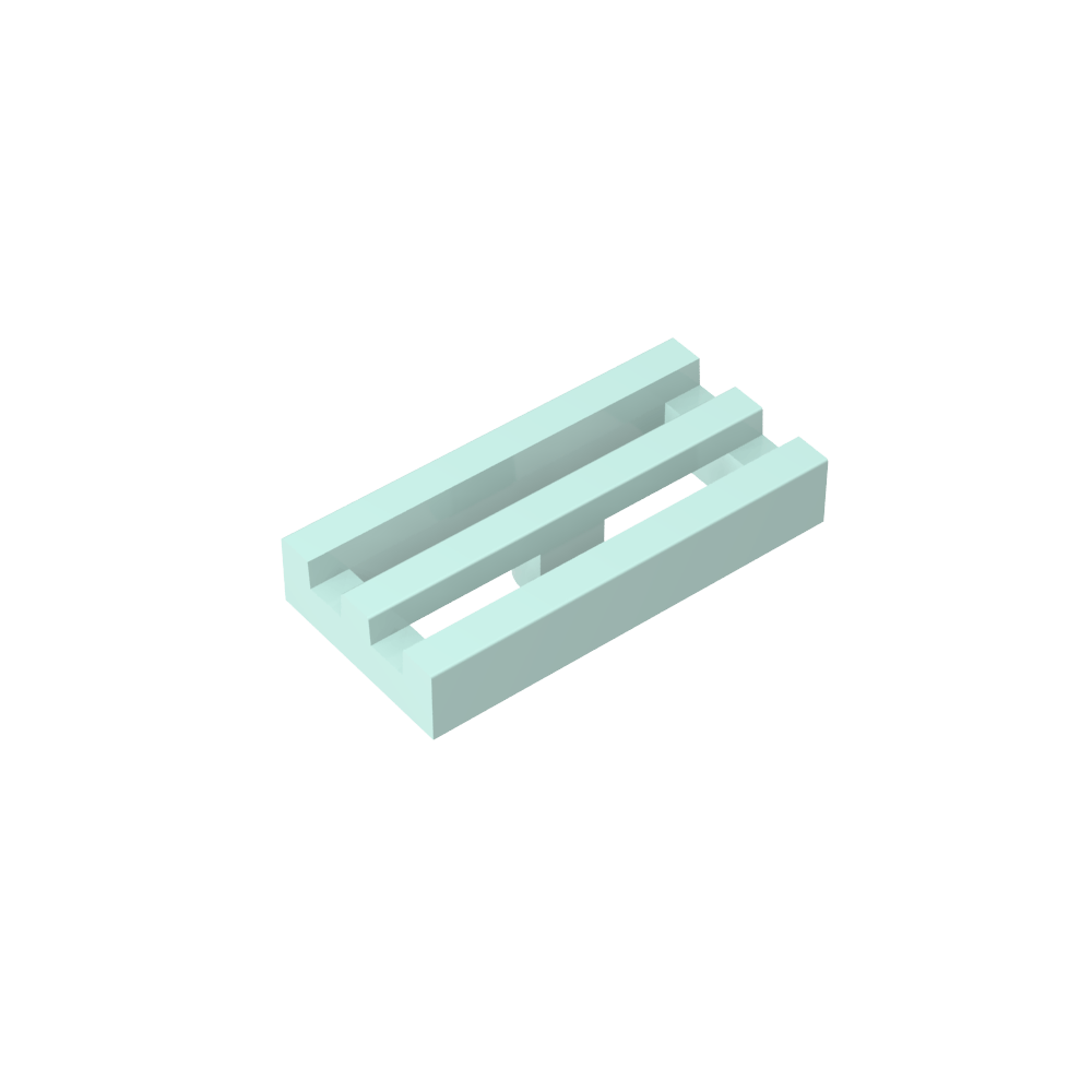 Tile Special 1 x 2 Grille with Bottom Groove