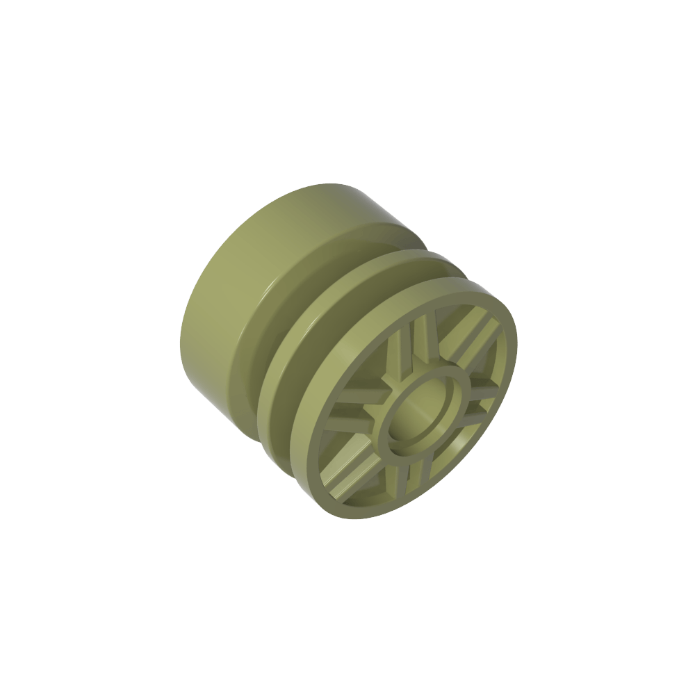 Wheel 18 x 14 with Pin Hole, Fake Bolts and Shallow Spokes-MyGobricks