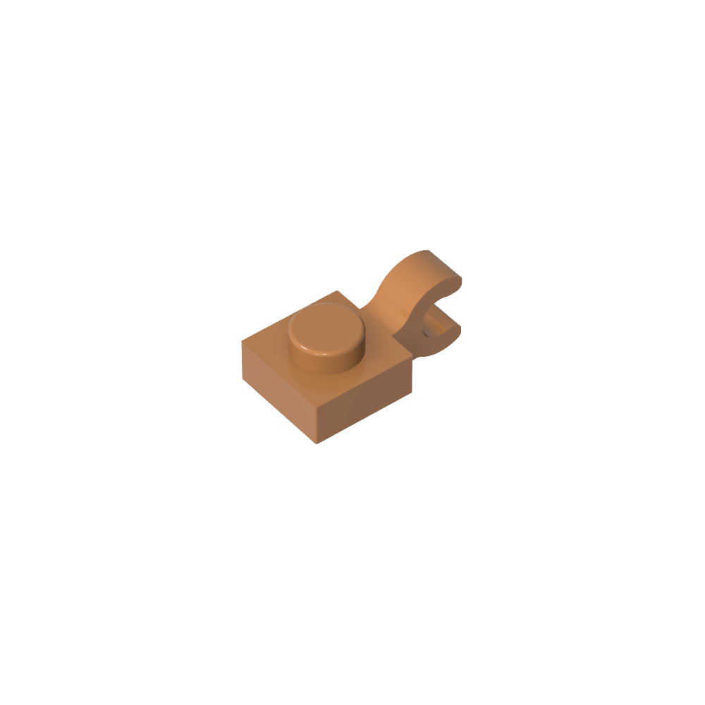 Plate Special 1 x 1 with Clip Horizontal [Thick U Clip]-MyGobricks