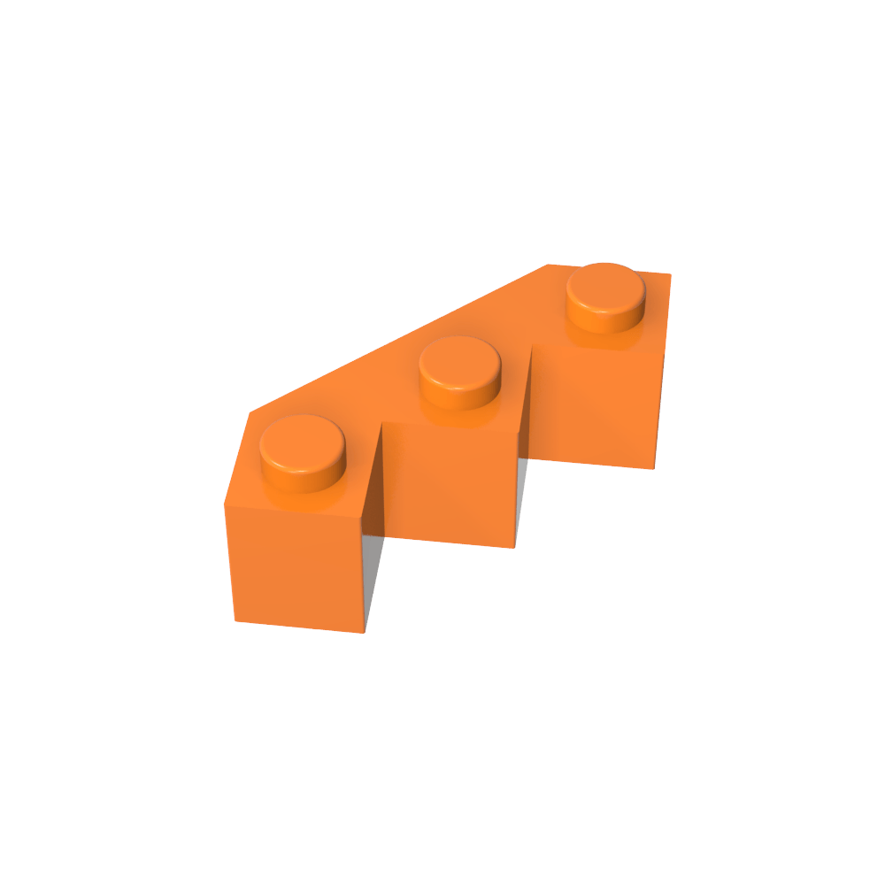 Wedge 3 x 3 Facet-MyGobricks