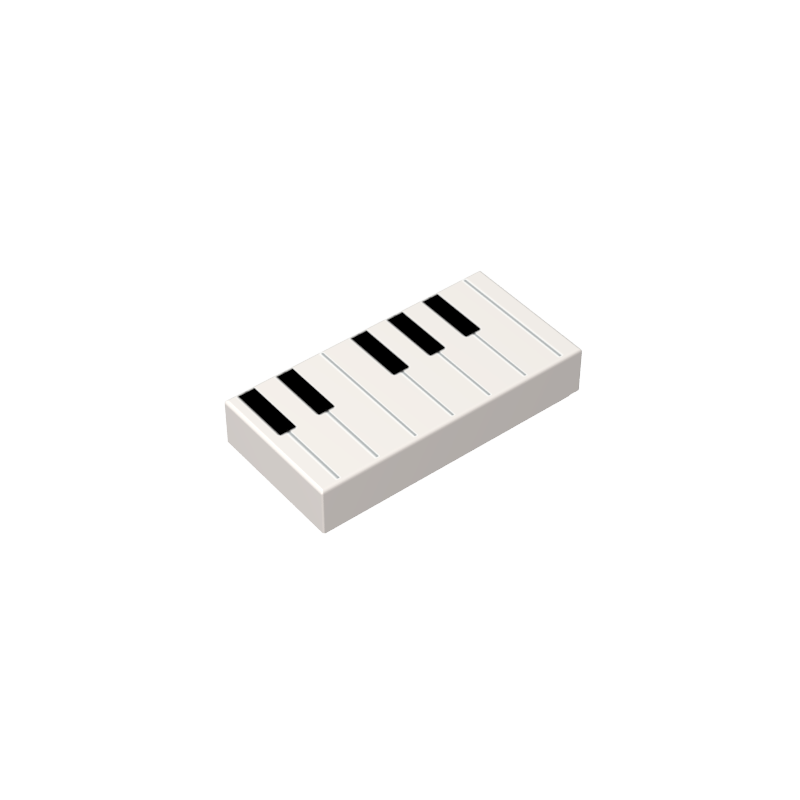 1x2 Glossy Printed Panel Piano Keys