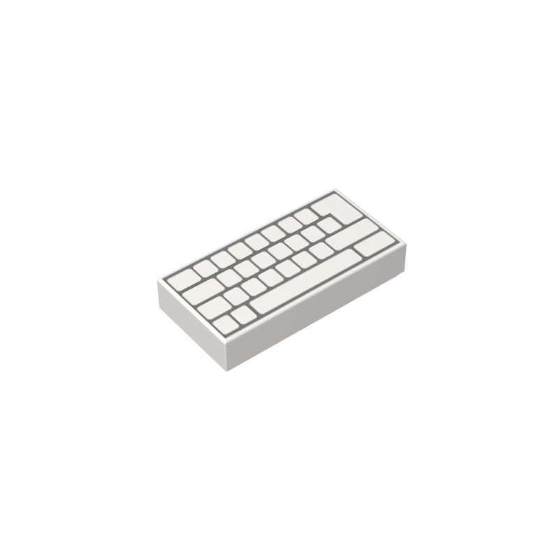 1x2 glossy printed keyboard