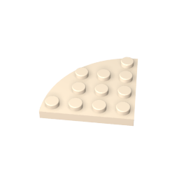 Plate Round Corner 4 x 4