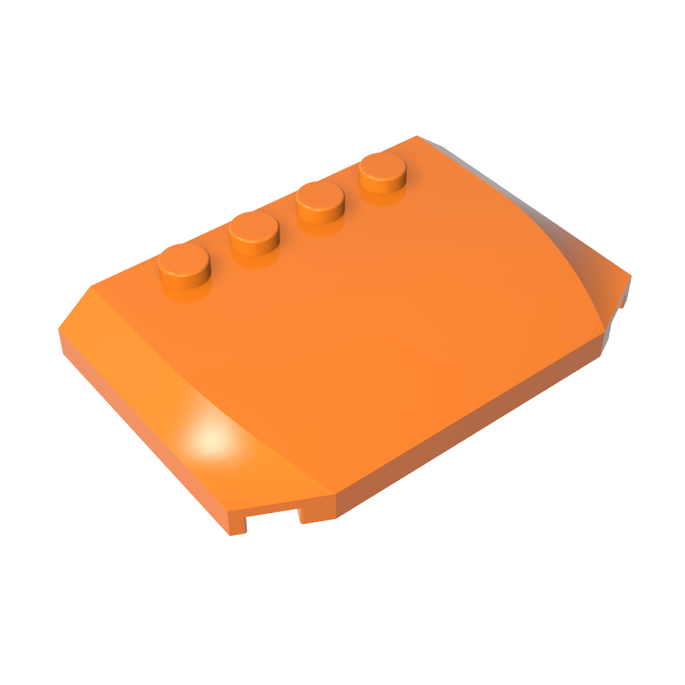 Slope Curved 4 x 6 x 2/3 Triple Curved with 4 Studs-MyGobricks