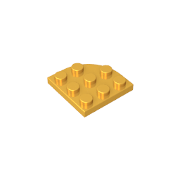 Plate Round Corner 3 x 3-MyGobricks