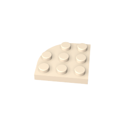 Plate Round Corner 3 x 3-MyGobricks