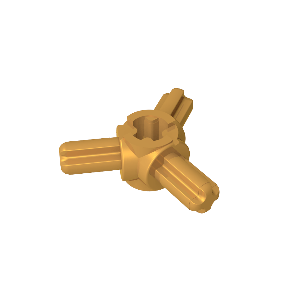 Technic Axle Connector Hub with 3 Axles at 120°-MyGobricks
