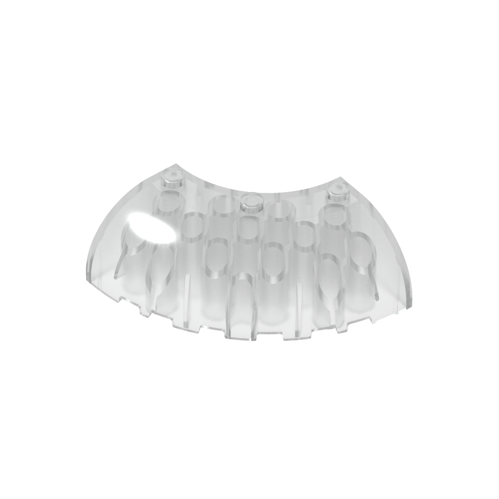 Brick Round Corner 6 x 6 x 2-MyGobricks