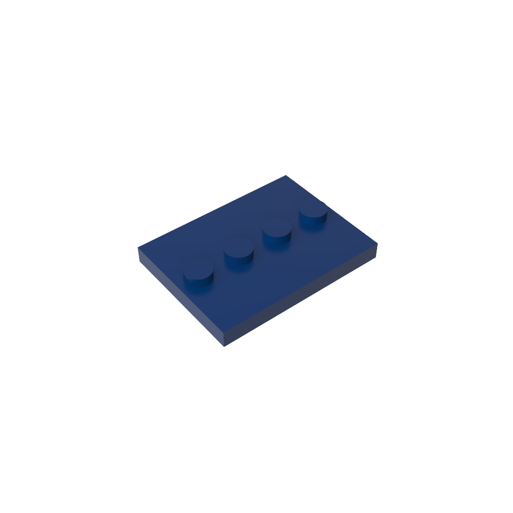Plate Special 3 x 4 with 1 x 4 Center Studs [Plain]-MyGobricks