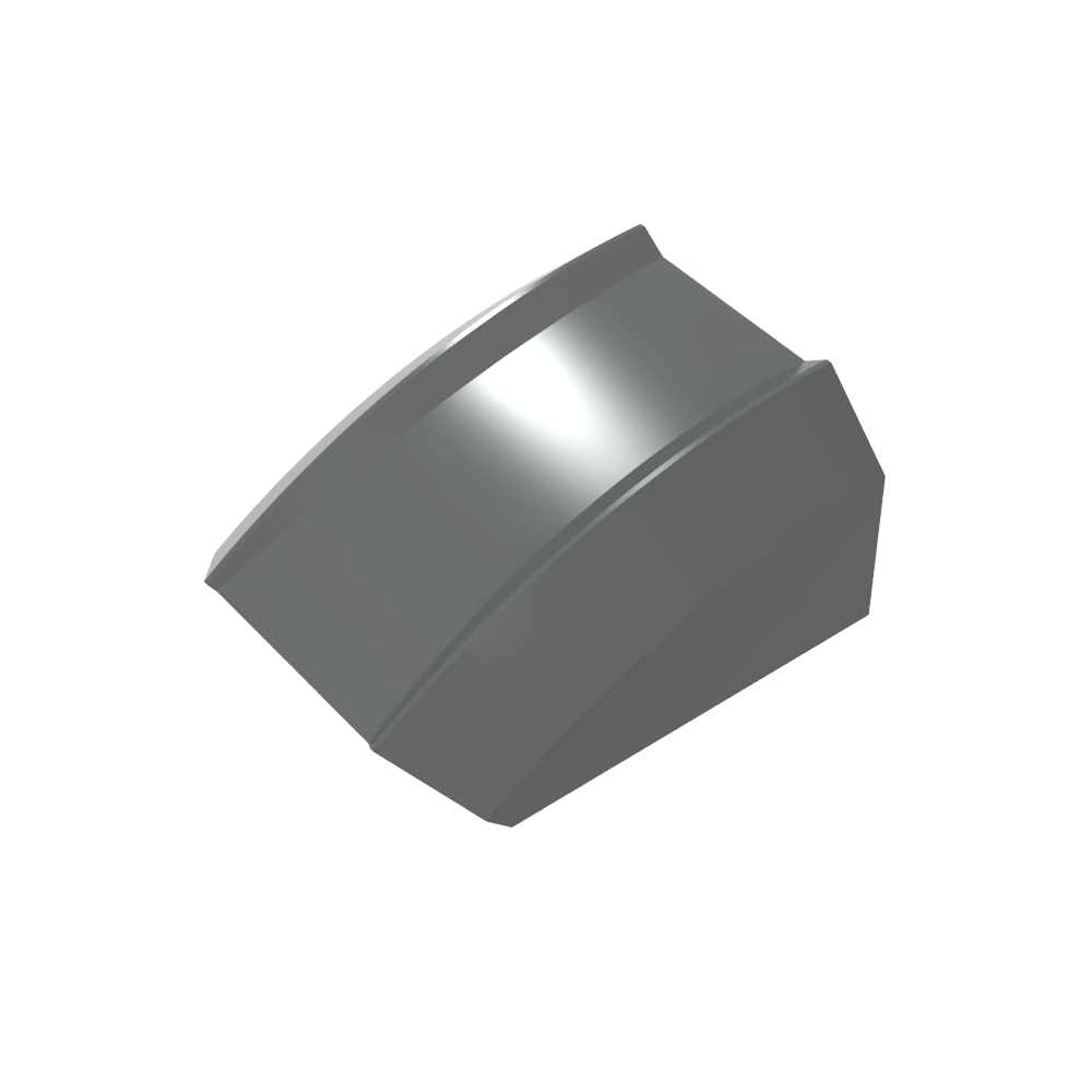 Slope Curved 2 x 2 with Lip, No Studs-MyGobricks