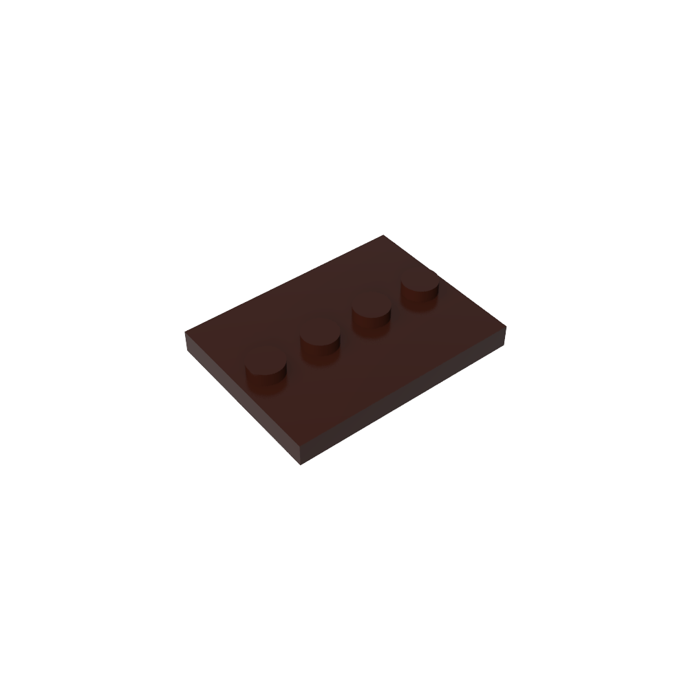 Plate Special 3 x 4 with 1 x 4 Center Studs [Plain]-MyGobricks