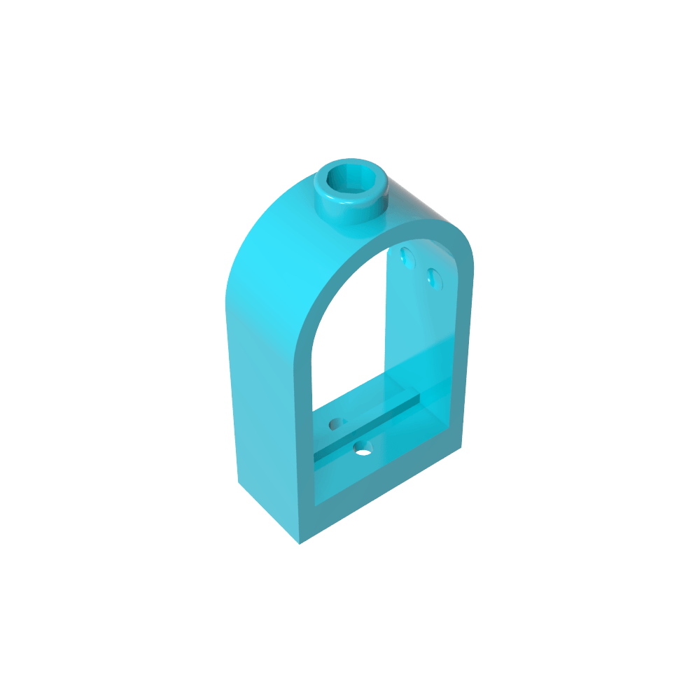 Window 1 x 2 x 2 2/3 with Rounded Top-MyGobricks