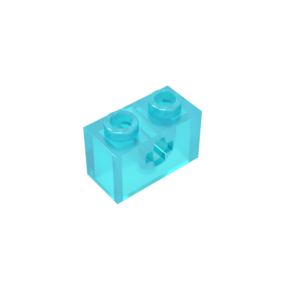 Technic Brick 1 x 2 with Axle Hole Type 1 [+ Opening] and Bottom Pin