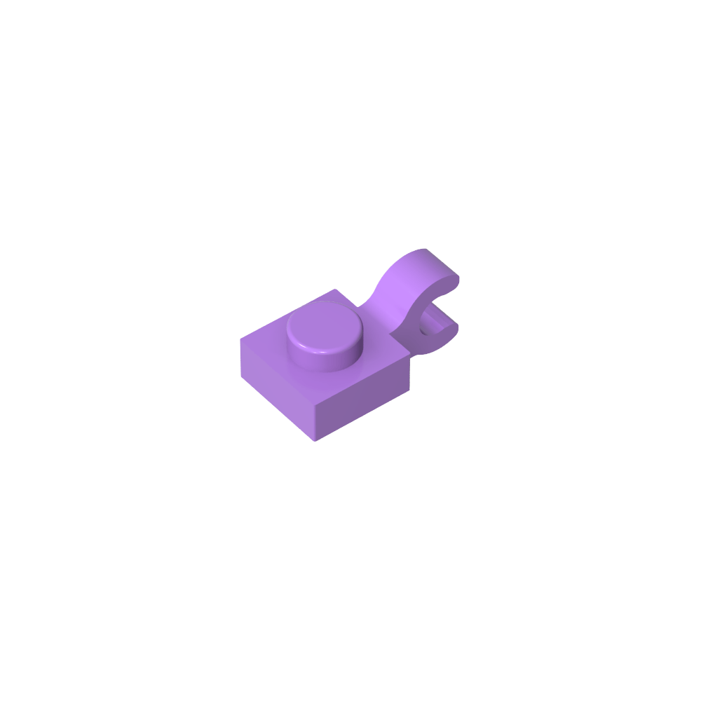 Plate Special 1 x 1 with Clip Horizontal [Thick U Clip]-MyGobricks