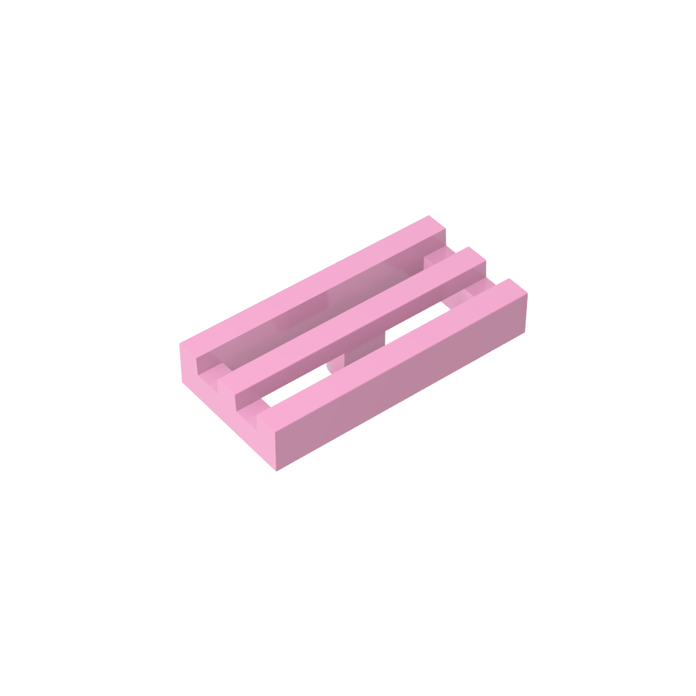 Tile Special 1 x 2 Grille with Bottom Groove
