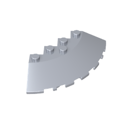 Brick Round Corner 6 x 6 with 33° Slope and Facet Cutout