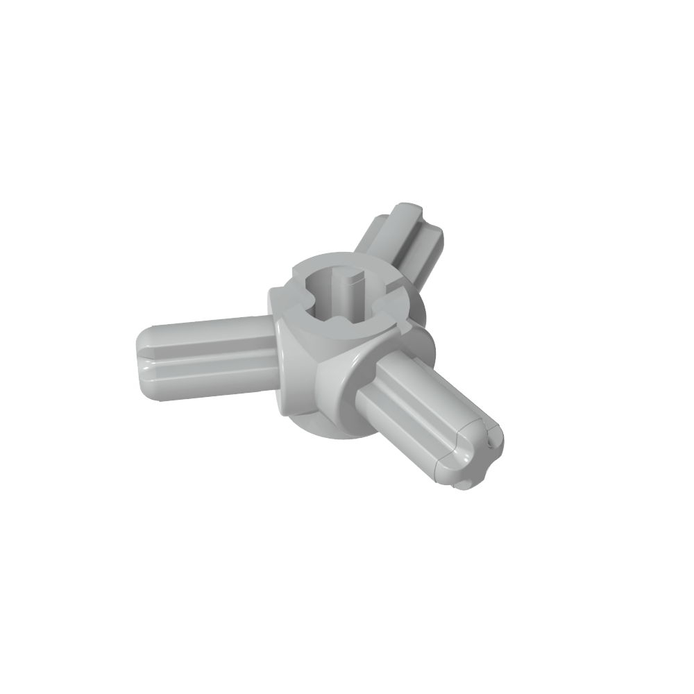 Technic Axle Connector Hub with 3 Axles at 120°-MyGobricks