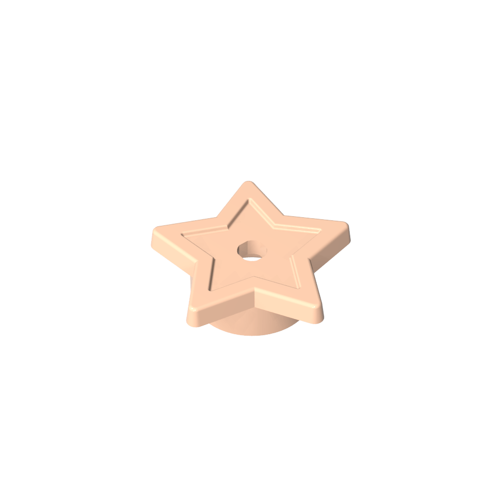 Star with Stud Holder-MyGobricks