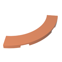 Tile 4 x 4 Curved, Macaroni