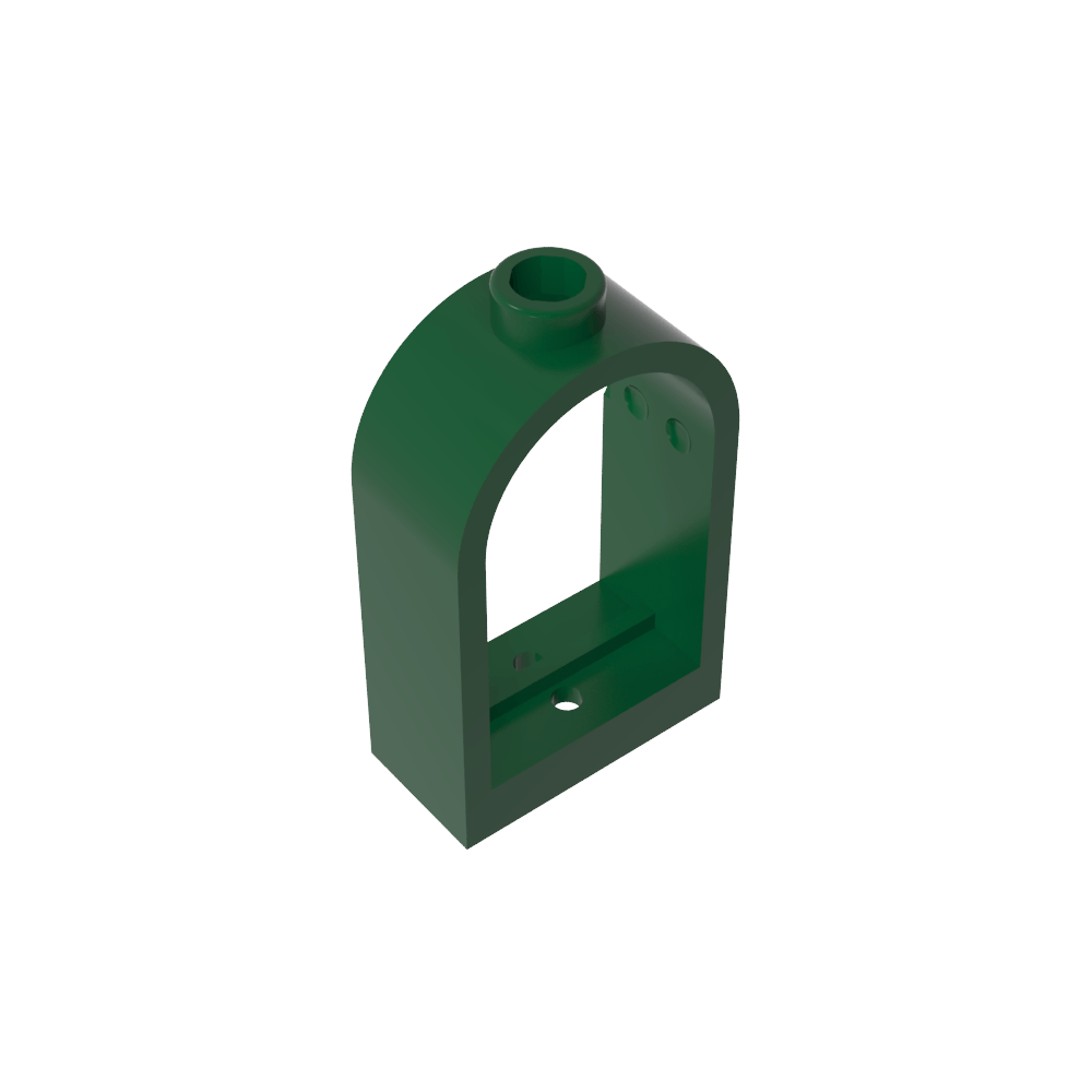 Window 1 x 2 x 2 2/3 with Rounded Top-MyGobricks