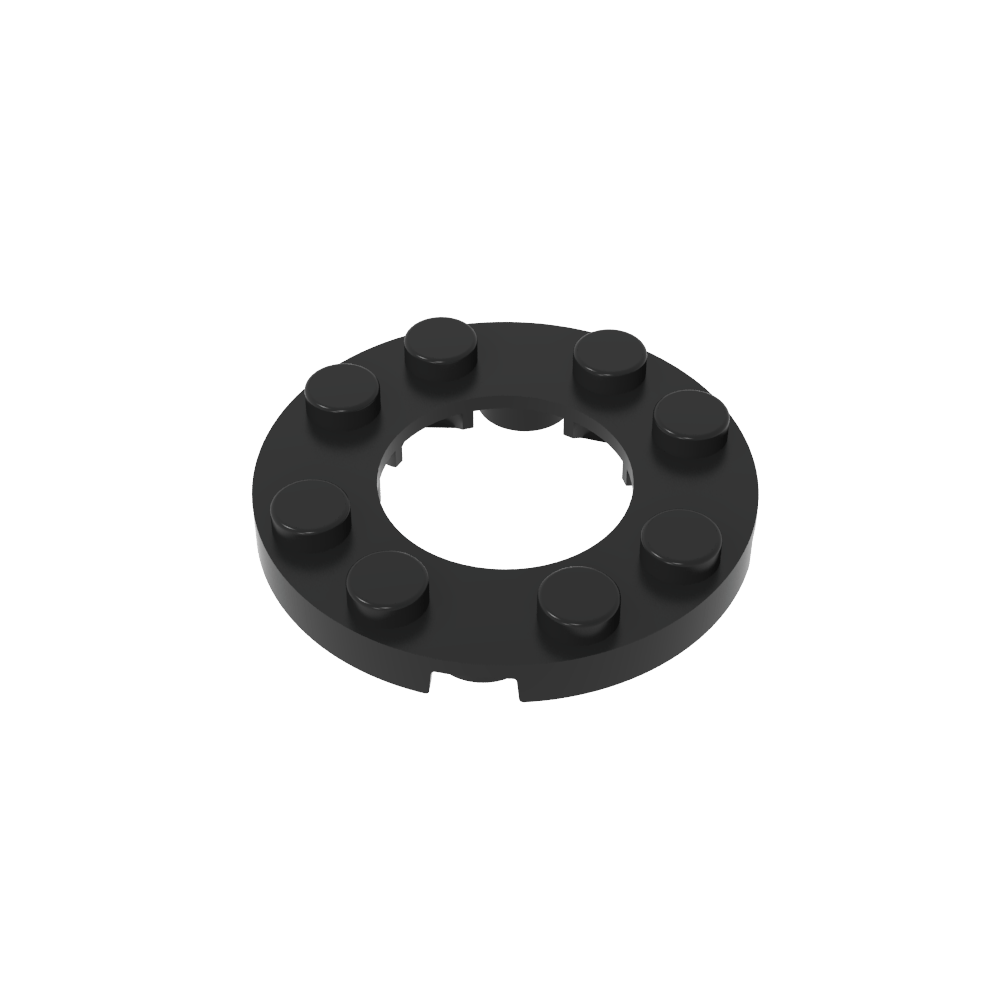Plate Round 4 x 4 with 2 x 2 Hole-MyGobricks