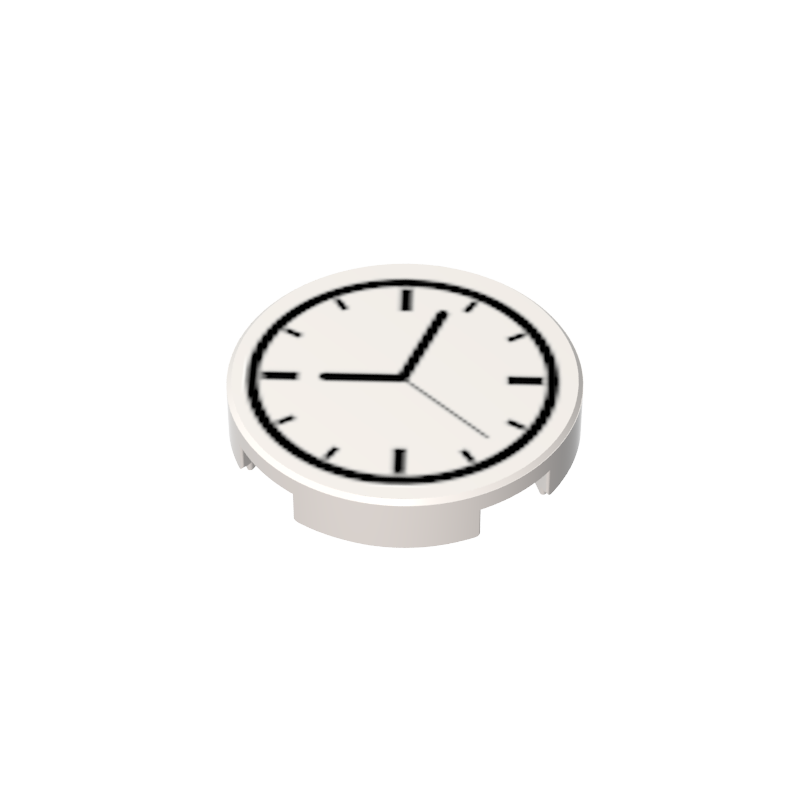 2x2 smooth round plate clock