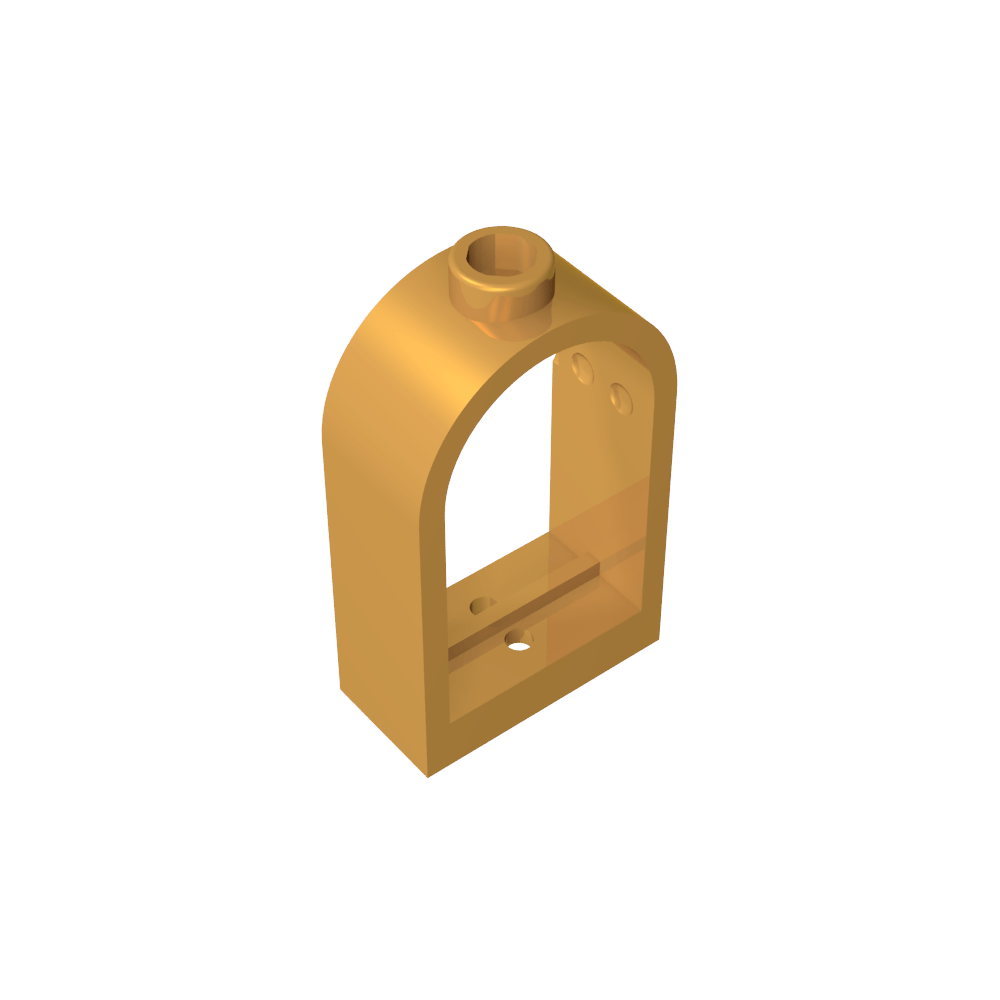 Window 1 x 2 x 2 2/3 with Rounded Top-MyGobricks