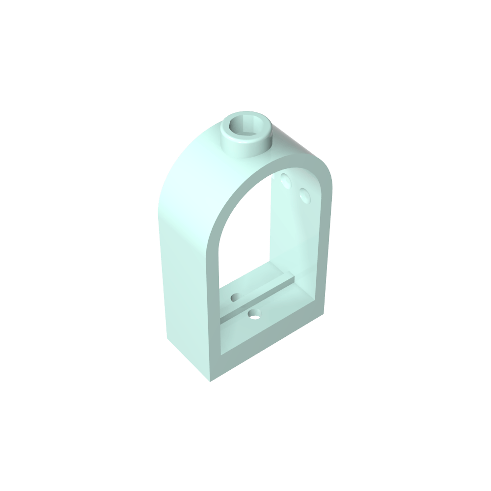 Window 1 x 2 x 2 2/3 with Rounded Top-MyGobricks