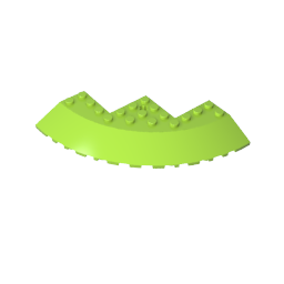 Brick Round Corner 10 x 10 with Slope 33° Edge, Axle Hole, Facet Cutout-MyGobricks