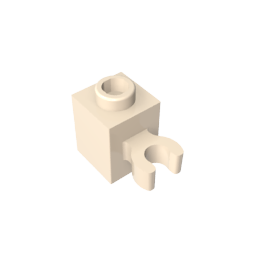 Brick Special 1 x 1 with Clip Vertical [Open O Clip, Hollow Stud]