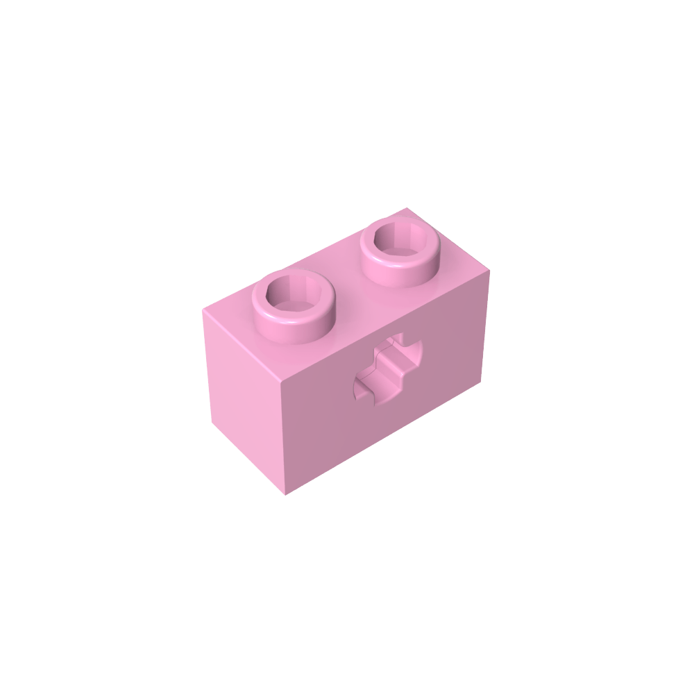 Technic Brick 1 x 2 with Axle Hole Type 1 [+ Opening] and Bottom Pin