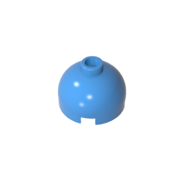 Brick Round 2 x 2 Dome Top - Blocked Open Stud without Bottom Axle Holder-MyGobricks