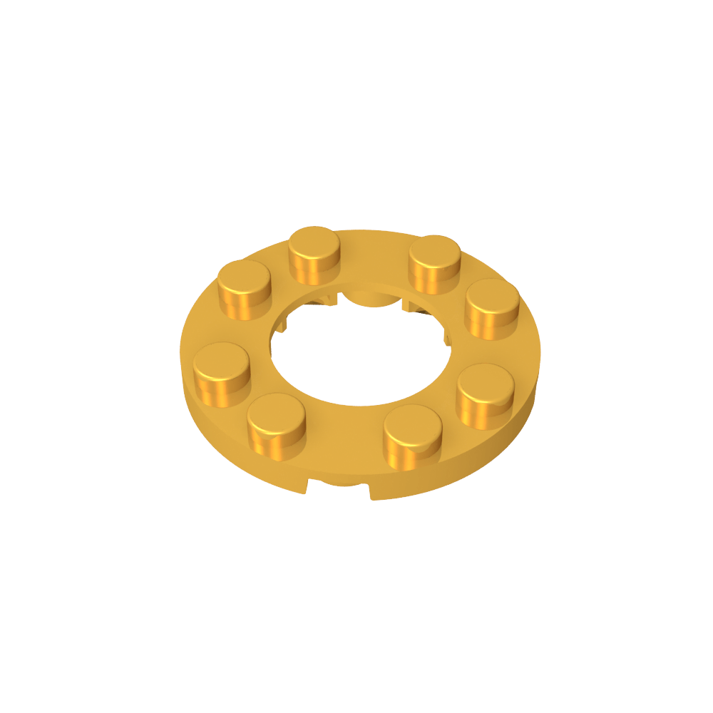 Plate Round 4 x 4 with 2 x 2 Hole-MyGobricks