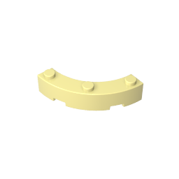 Brick Round Corner 4 x 4 Macaroni Wide with 3 Studs