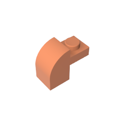 Brick Curved 1 x 2 x 1 1/3 with Curved Top