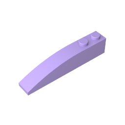 1x6 curved slope brick