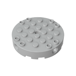 Brick Round 6 x 6 with 4 Side Pin Holes and Center Hole