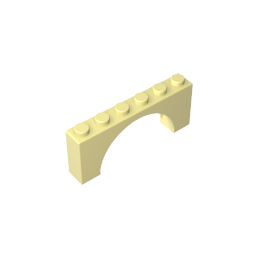 Brick Arch 1 x 6 x 2 - Thin Top without Reinforced Underside [New Version]