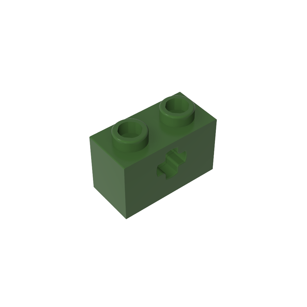 Technic Brick 1 x 2 with Axle Hole Type 1 [+ Opening] and Bottom Pin