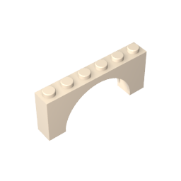 Brick Arch 1 x 6 x 2 - Thin Top without Reinforced Underside [New Version]