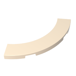 Tile 4 x 4 Curved, Macaroni