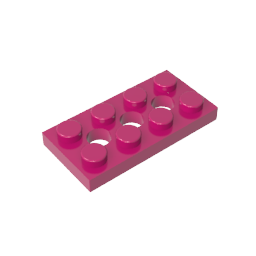2x4 with 3 holes flat plate