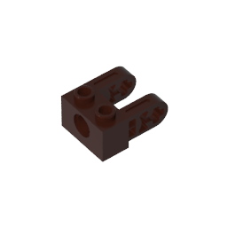 Technic Brick 1 x 2 with Hole and Dual Beam Extensions